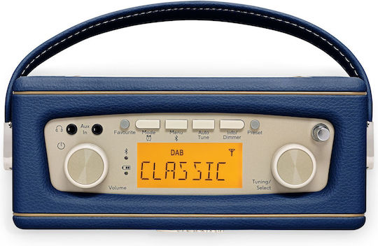 Roberts Revival Uno Solar Φορητό Ραδιόφωνο Ηλιακό DAB+ με Bluetooth Midnight Blue
