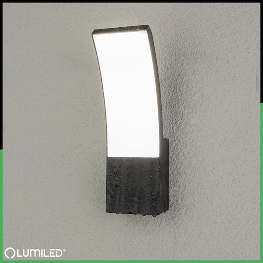 Фенер За Градина Външен Пространство Вградено LED Стенен 12W 4000K Agos Lumiled