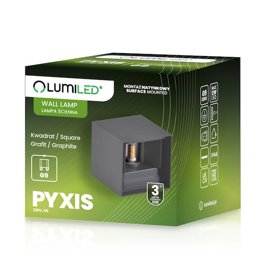 Aplica De Grădină Led G9 Reglabilă Sus Jos Grafit Pyxis Lumiled Aplica De Grădină Led G9 Reglabilă Sus Jos Grafit Pyxis Lumiled