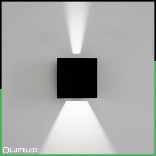 Aplica De Grădină Led Față 2x3w 4000k Reglabil Sus Jos Negru Picea Lumiled