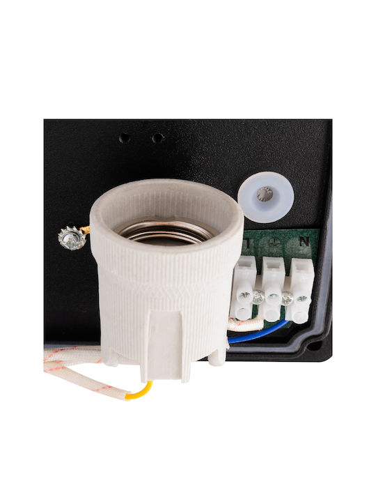 Garden Light E27 Wall-Mounted Rectangular Motion Sensor Facade Domlo Lumiled