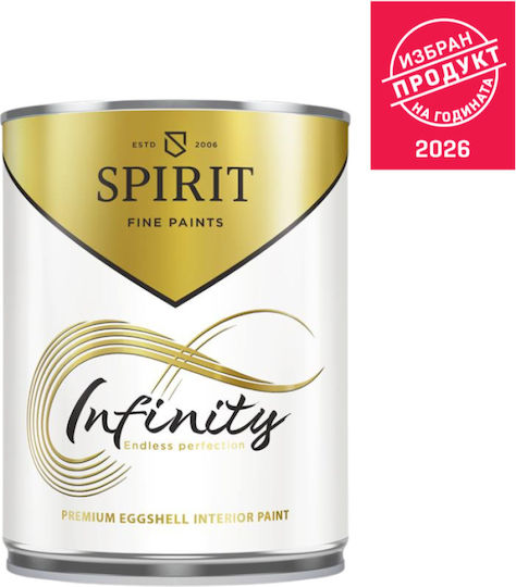 Комплект За Боядисване До 45 М² Покривна Повърхност Spirit Infinity Finish 45 Стайна Бяла Боя С Яйчен Финал Праймер Аксесоари