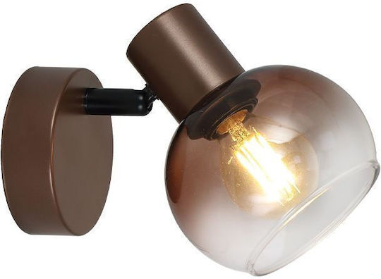 Vivalux Modern Wall Lamp with E14 Bulb Base Brown
