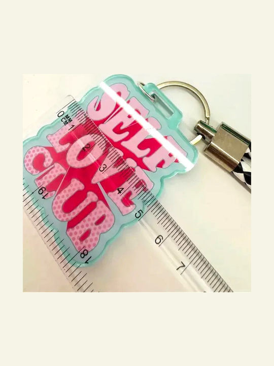 Schlüsselanhänger Self Love Club Blau Pastell Plexiglas Unisex