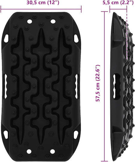 vidaXL Autofahrtreppen 2 Stück Schwarz 57,5x30,5x5,5 cm