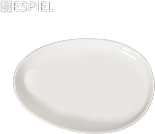 Espiel Siders Oval Porcelain White Serving Platter 30.5x20.5cm