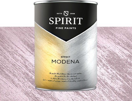 Декоративна Боя Spirit Modena Pearl Пигменти Ефект Четка 1л Розова