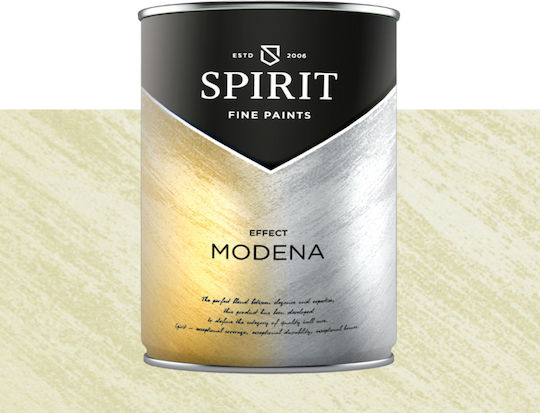 Декоративна Боя Spirit Modena Pearl Пигменти Ефект Четка 1л Светло Лайм