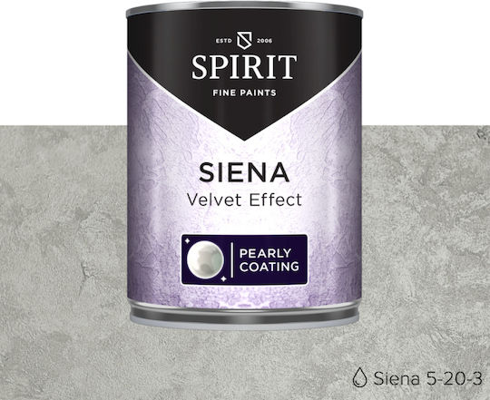 Декоративна Шпакловка Spirit Siena Velvet Мътен Ефект Перлен Блясък 1л Сив