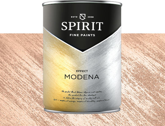 Декоративна Боя Spirit Modena Pearl Пигменти Ефект Четка 2.5л Тъмнобежов