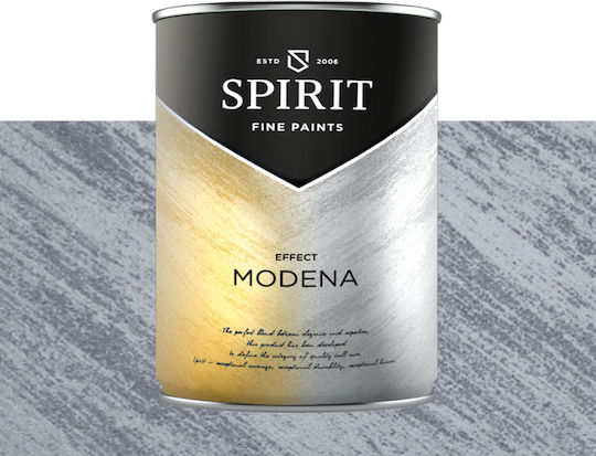 Декоративна Боя Spirit Modena Pearl Пигменти Ефект Четка 1л Тъмен Сив