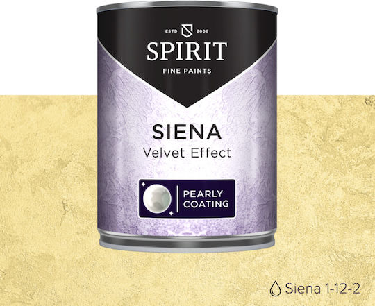 Декоративна Шпакловка Spirit Siena Velvet Облак Ефект Перлен Блясък 2.5л Жълт