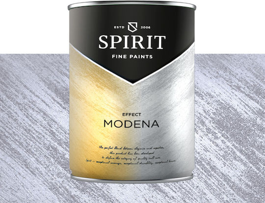 Декоративна Боя Spirit Modena Pearl Пигменти Ефект Четка 2.5л Сиво-синьо
