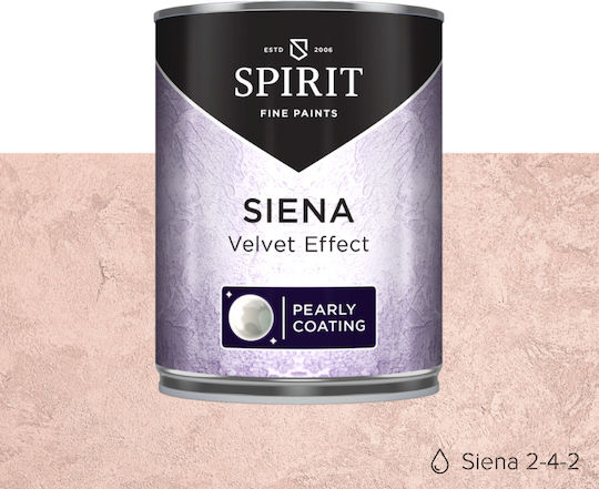 Spirit Siena Декоративна Мазилка Кадифен Облак Ефект Перлен Блясък 2.5л Светло Прасковен