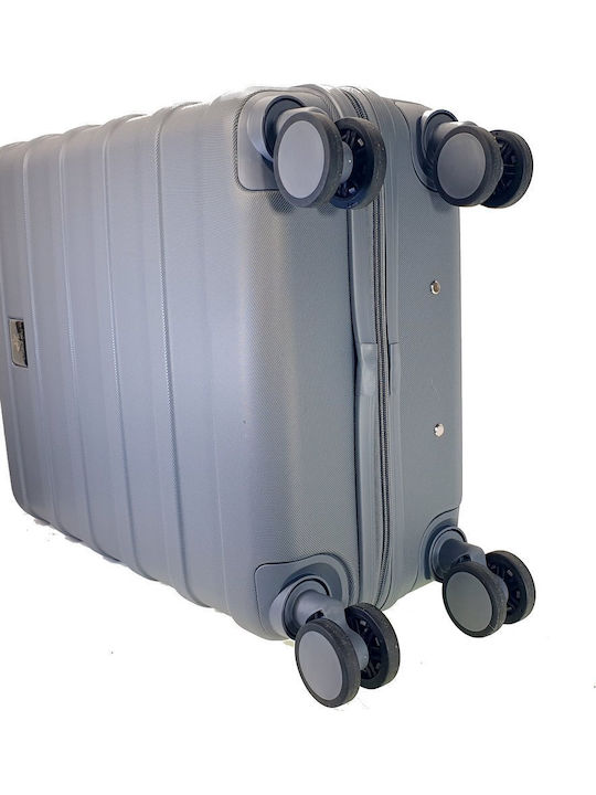 Beverly Hills Polo Club Medium Hard Gray Travel Suitcase Height 65cm