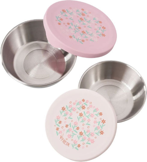 Fresk Garden Flowers Edelstahl Kinderlebensmittelbehälter Abendessen-Set