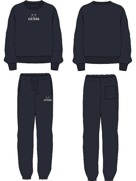 Kids Sweatpants Set With Top Navy Blue 2 Pieces