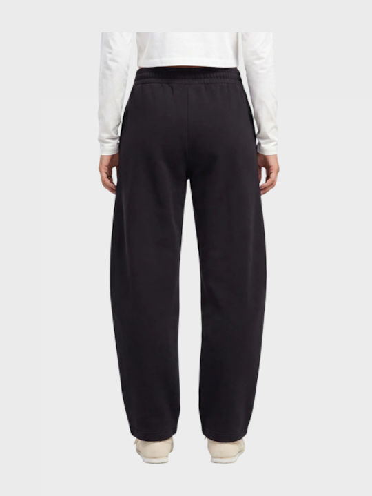 Pantaloni de trening largi Fleece negri