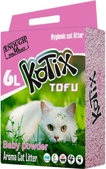 Kotix Nisip pentru pisici Tofu cu Miros Natural 2.5kg / 6lt