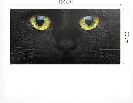 Non-Slip Mouse Pad Gaming Cat Close-Up 100x50 Cm