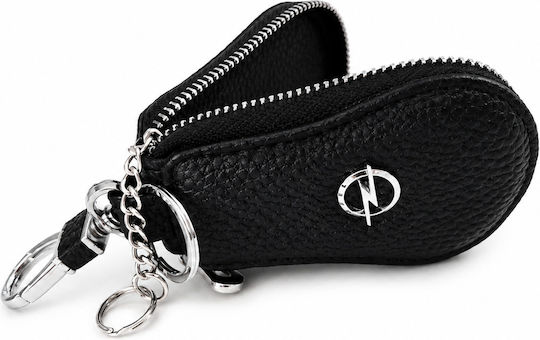 Opel Premium Eco Leather Car Key Cover – Elegant Cover Metal Ring Black