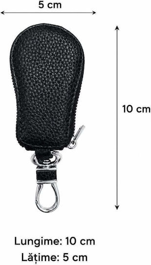 Opel Premium Eco Leather Car Key Cover – Elegant Cover Metal Ring Black
