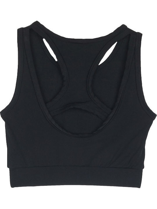 Kids Sleeveless Black Crop Top