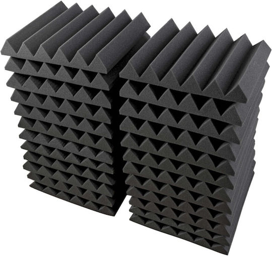 A2S Protection Set of Sound Absorbing (24pcs) in Design Wedge 30.5cm x 30.5cm x 50mm