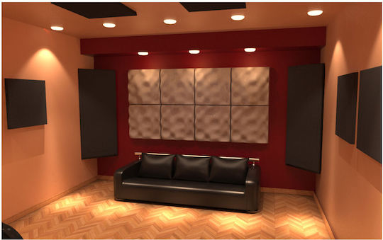 Alphacoustic Oceanos Sound Diffuser (1pcs) in Design Wave 60cm x 60cm x 110mm in Gray Color