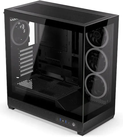 Endorfy Fishtank 6000 Corona Gaming Midi Tower Computer Case with Side Window and ARGB Lighting Black
