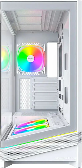 Montech Sky 3 Gaming Midi Tower Кутия За Компютър Със Страничен Прозорец Бяла