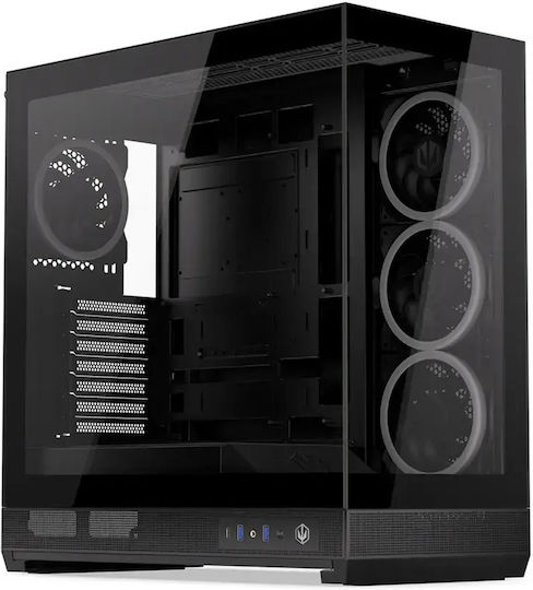 Endorfy Fishtank 6000 Corona Gaming Midi Tower Computer Case with Side Window and ARGB Lighting Black