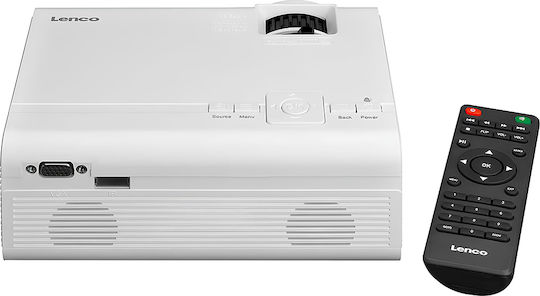 Lenco LPJ-280WH Projector LCD LED Lamp with Built-in Speakers White