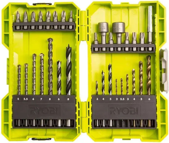174543 Set De Găurire Și Înșurubare Ryobi Tip Mixt 30 Bucăți