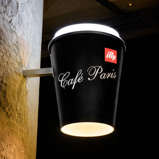Glow Cup Leuchtendes LED-Schild in Form eines Glases Einseitiges Wasserdicht 60x55cm