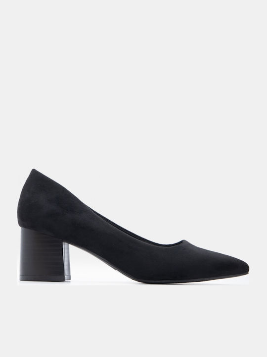 Pointed Toe Heels with Medium Heel Black