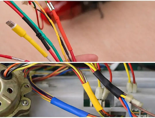 Set Tubulatură Termocontractibilă Macaroane Cabluri 348 Bucăți Multicolore Cutie de Organizare