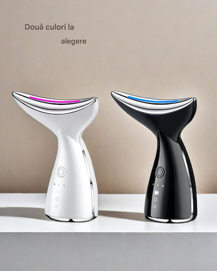 Arvada Beautypro G79 Aparat de Masaj pentru Față și Gât 3 Moduri de Funcționare Încălzire la 45°C Vibrații de Înaltă Frecvență Încărcare USB Baterie de 500 mAh Alb