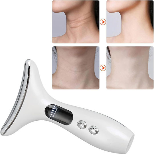 Arvada Beautypro Hy38 Dispozitiv de Masaj pentru Față și Gât 3 Moduri LED Încălzire 40–45°C 3 Niveluri de Vibrație Încărcare USB Alb