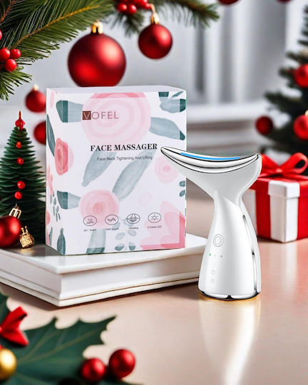 Arvada Beautypro G79 Dispozitiv de Masaj pentru Față și Gât 3 Moduri de Funcționare Încălzire la 45°C Vibrații de Înaltă Frecvență Încărcare USB Baterie de 500 mAh Negru