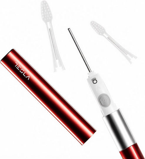 Tesla Wasserflosser Mit Drucksensor Und Reiseetui Rot