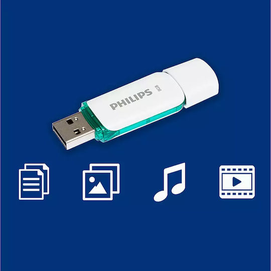 Philips Snow Edition 2.0 8GB USB 2.0 Stick Λευκό