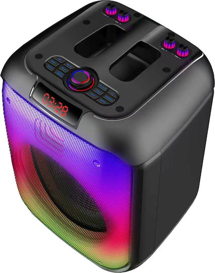 Boxă Karaoke cu Microfon Wireless și Efecte de Iluminare SM-B122 Negru