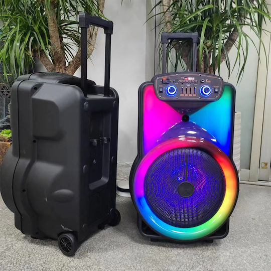 Karaoke Speaker With Wireless Microphone And Lighting Effects SM-1209 Black