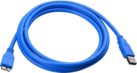 Techly Regulär USB 3.0 auf Micro-USB-Kabel Blau 2m (ICOC-MUSB3-A-020) 1Stück