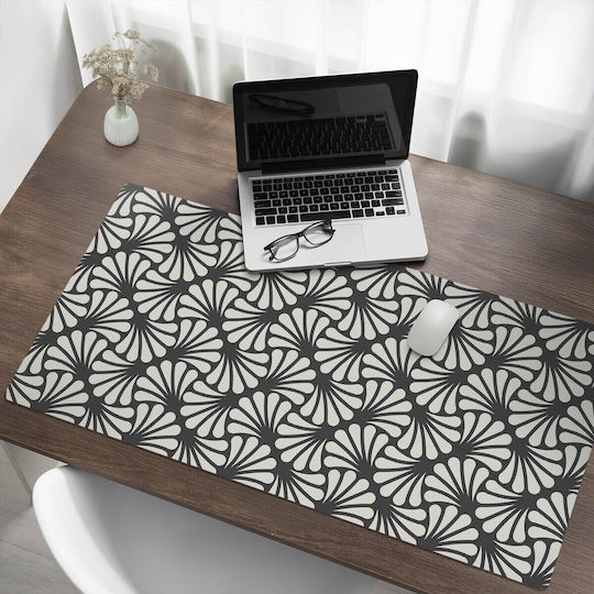 Schreibtischunterlagen Schutzkissen Tragbarer Laptop Blumenmuster Retro Design 120x60 cm