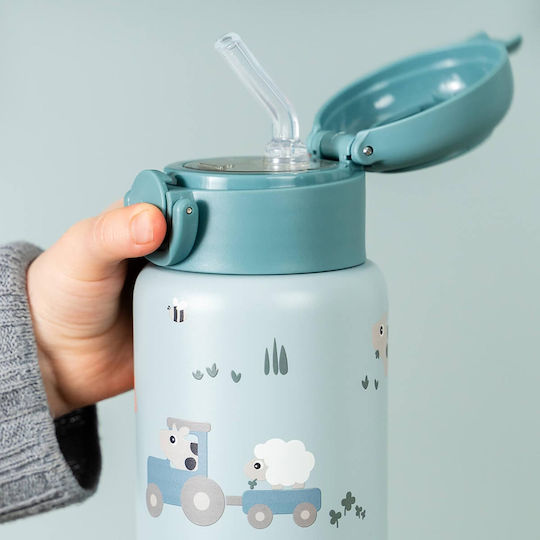 Done by Deer Tiny Детско Пагури от Силикон Термос със Сламка Розов 340ml