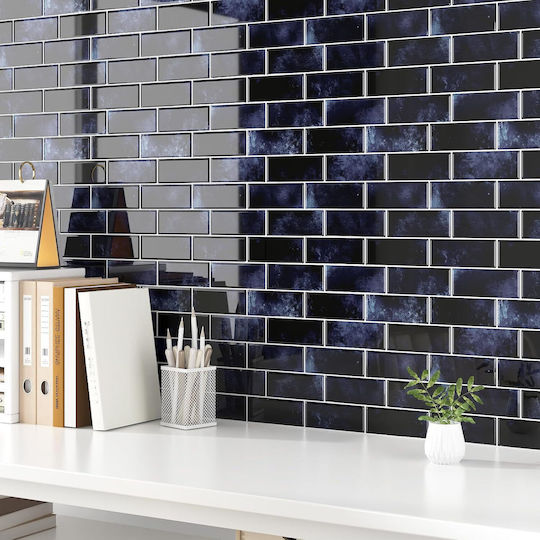 Autocolante decorative de perete 3D mov autoadezive 10 buc 0,9 m²