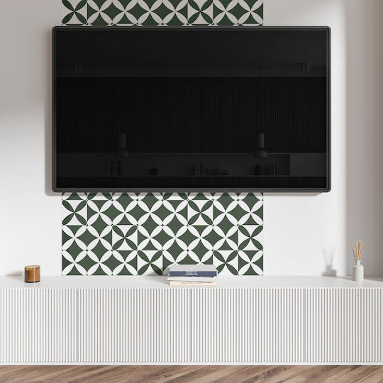 Panou de Perete din Vinil pentru Sufragerie 100x50 cm Model Geometric de Șah