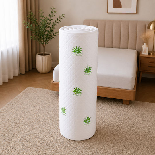 Kotonia Home Topper Saltele Single Spumă De Memorie Îmbibat Cu Aloe Vera Și Husă Detasabilă 90x200x4cm